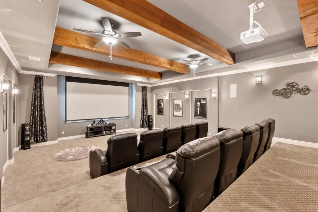 Custom basement living space