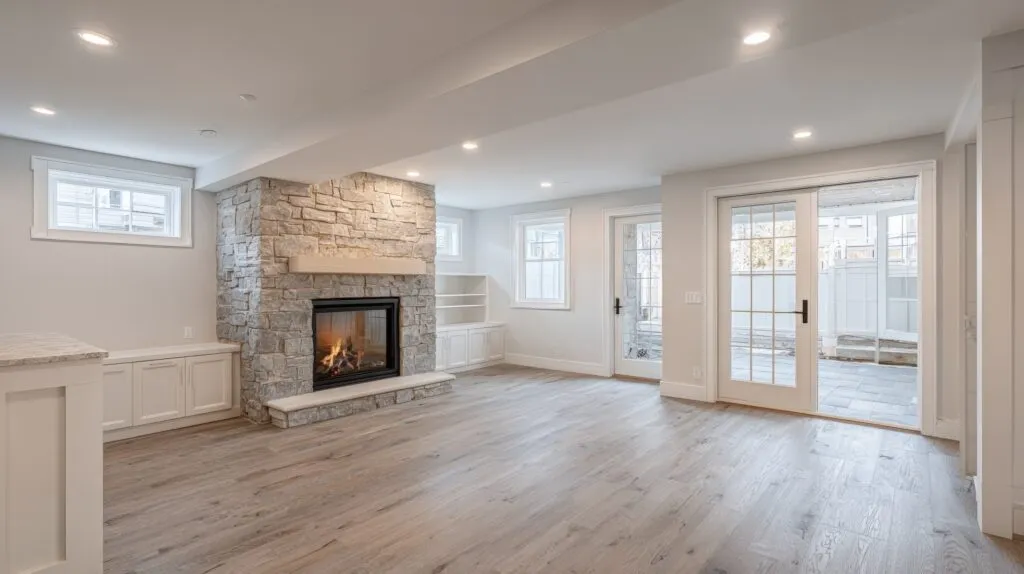Bright, healthy basement living space