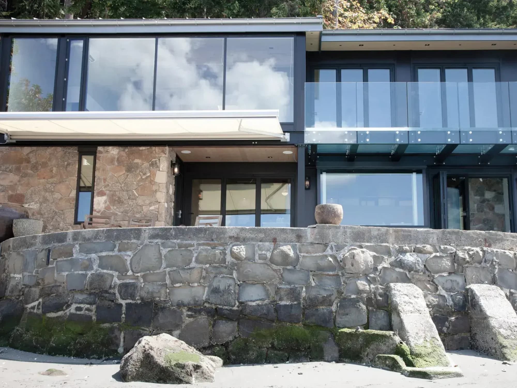 Waterfront property on Mayne Island before renovation